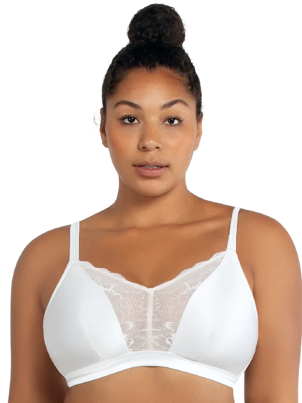 Push-up bras for natural-looking cleavage-Vanessa Wirefree Padded Bralette - Pearl White - P5791 Push-up bras for natural-looking cleavage-Vanessa Wirefree Padded Bralette - Pearl White - P5791