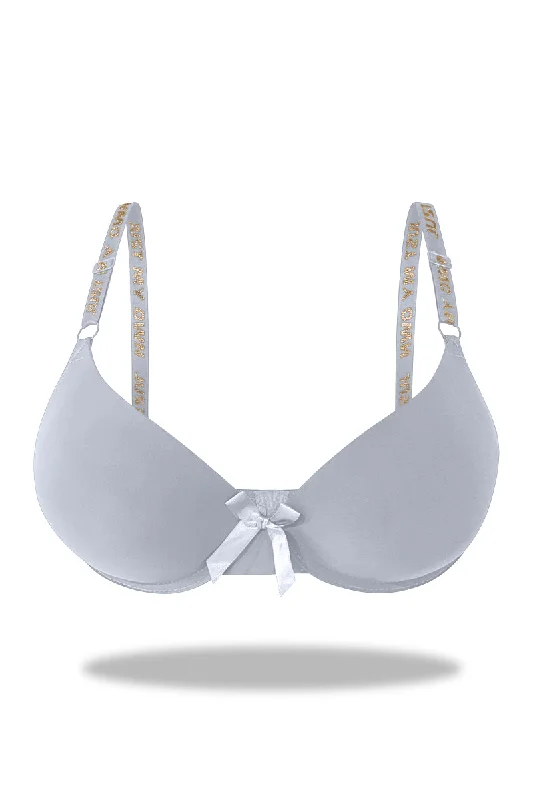 Wireless bras for a natural fit-White Premium Just My Own Padded Bra