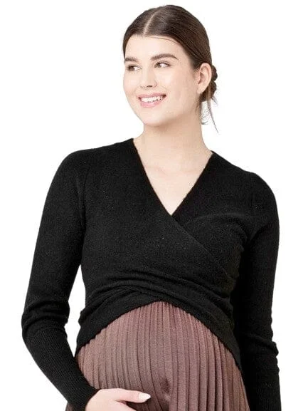 Nursing bras with a focus on comfort during hot summer days and outdoor activities with a baby-Willa Cropped Sweater (nursing)
