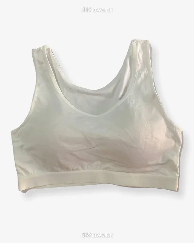 Non wired bras for sensitive skin-Women Sports Lightly Padded Bra Ladies Jogging Bra Imported Stocklot Branded Sports Bra