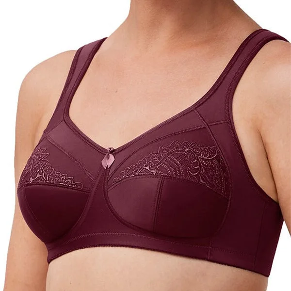 Affordable women's panties online-Amoena Isadora Wireless Pocketed Bra - Burgundy