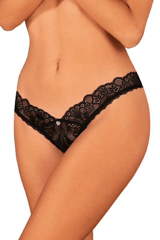 Women's seamless panties for a sleek fit-Donna Dream Crotchless Thong