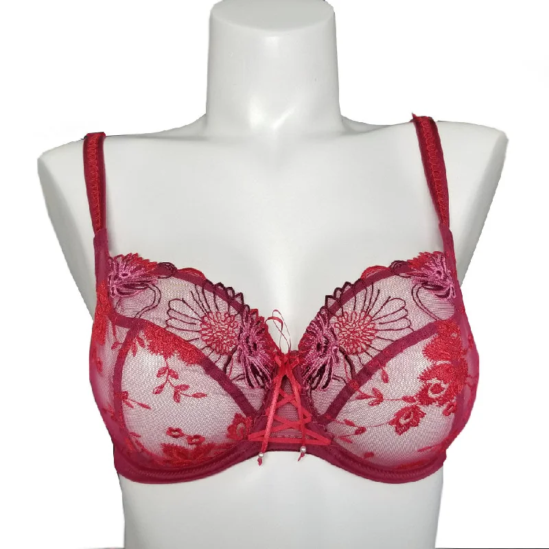 Women's panties for after workout comfort-Empreinte Ludmila Low Neck Bra-SALE