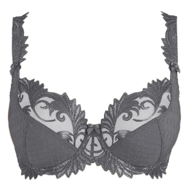Women's panties with sleek lines for no-show effect-Empreinte Thalia Low Neck Wire Bra - Gris Celeste