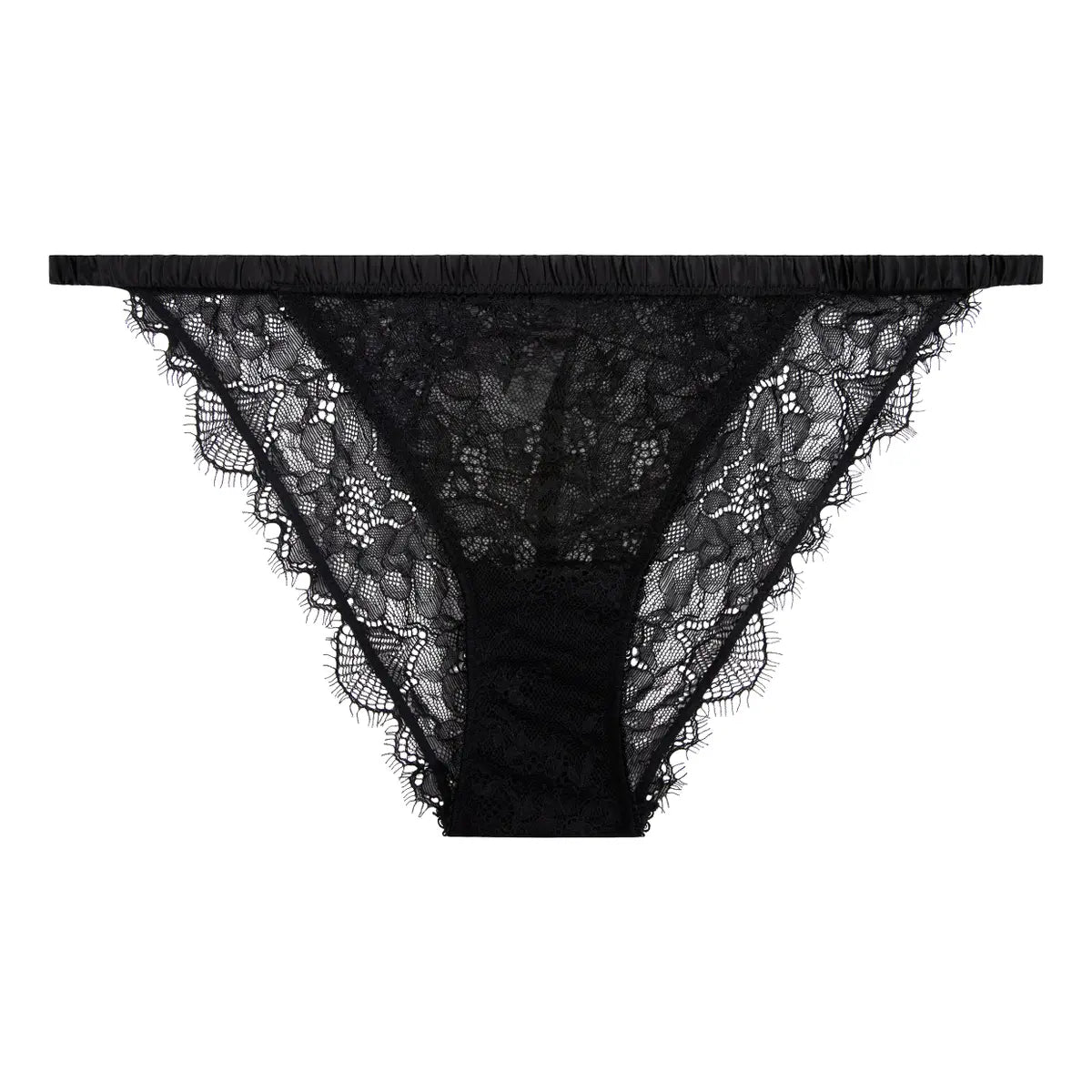 Women's panties with side detailing for added flair-Love Stories - Wild Rose Brief | Black