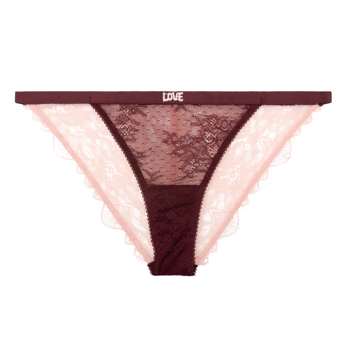 Women's panties for all-day wear with stretch fabric-Love Stories - Wild Rose Comfortable Lace Briefs | Burgundy Women's panties for all-day wear with stretch fabric-Love Stories - Wild Rose Comfortable Lace Briefs | Burgundy