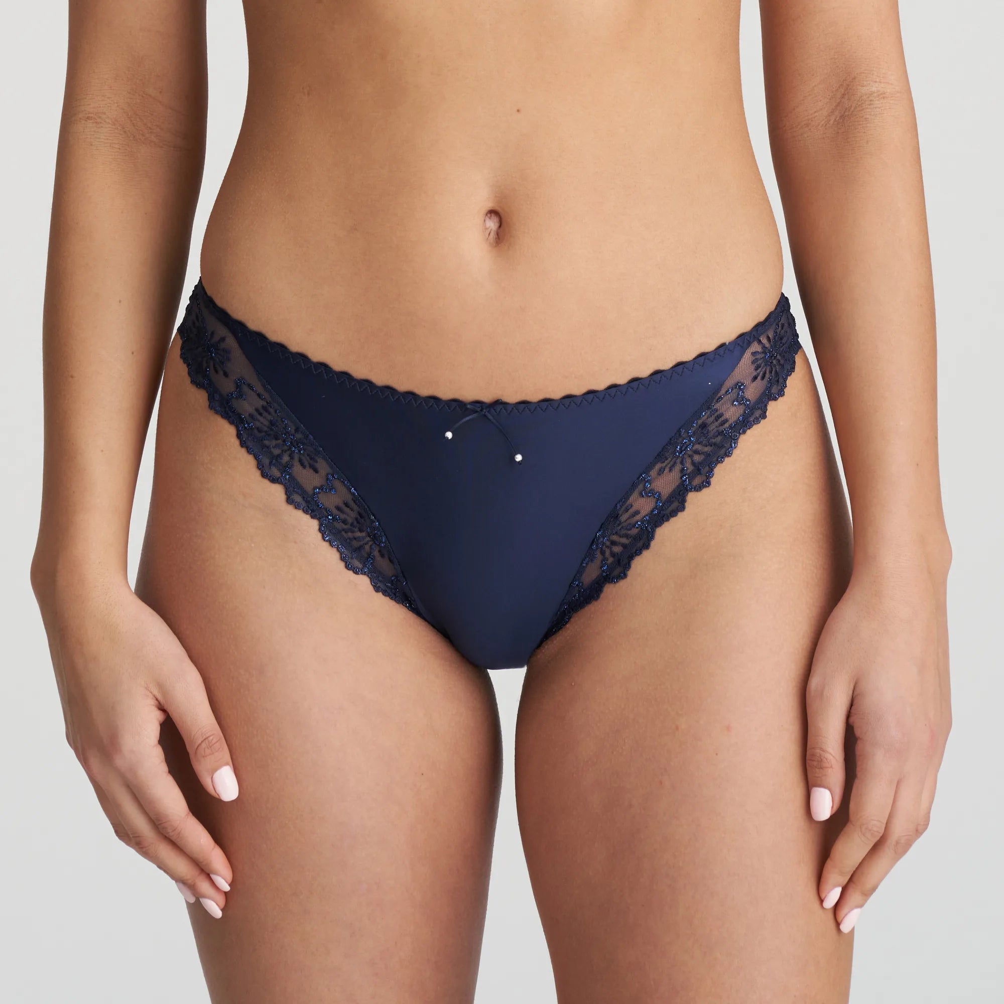 No-show panties for tight clothing-Marie Jo - Jane Italian Briefs | Velvet Blue
