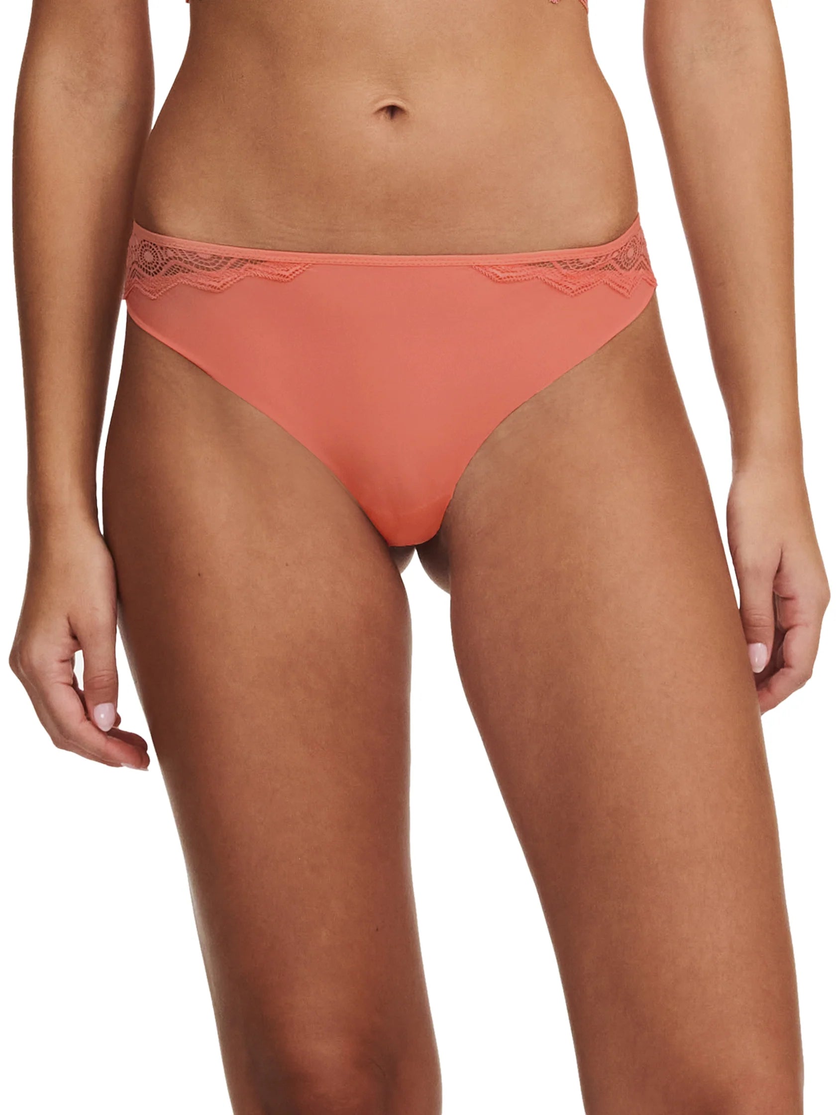 Plus-size cotton panties for comfort-Passionata- Georgia Tanga | Peach Sorbet