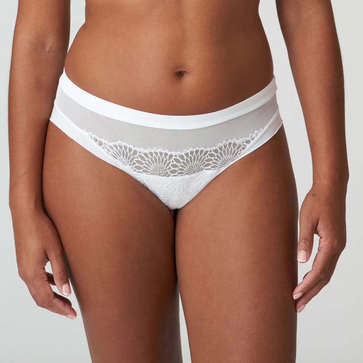 Comfortable women's panties for winter-Prima Donna - Sophora Rio Brief | White