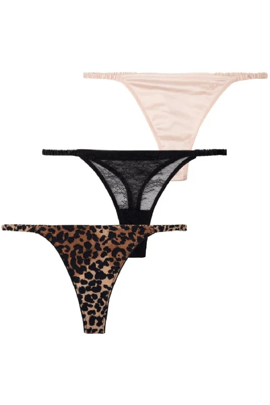 Women's panties for pregnancy comfort-Roomservice Trio Pack Thongs