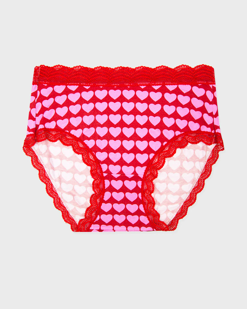 Women's panties for summer and hot weather wear-Stripe & Stare - High Rise | Heart & Soul Red Women's panties for summer and hot weather wear-Stripe & Stare - High Rise | Heart & Soul Red