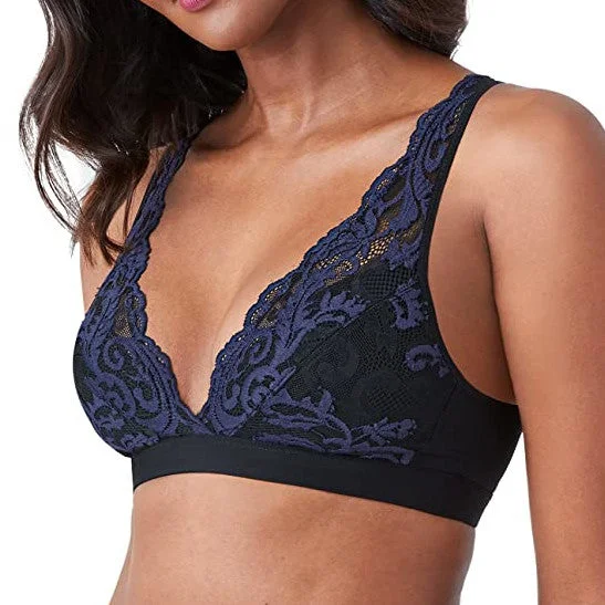 Women's panties for working out with stretch fabric-Wacoal Instant Icon Wirefree Lace Bralette Women's panties for working out with stretch fabric-Wacoal Instant Icon Wirefree Lace Bralette