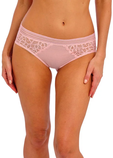 Women's panties with moisture-wicking fabric for comfort-Wacoal - Raffine Bikini | Silver Pink Women's panties with moisture-wicking fabric for comfort-Wacoal - Raffine Bikini | Silver Pink