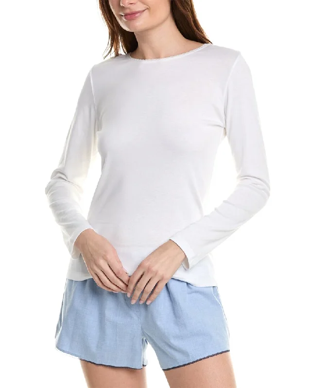 Women's pajamas set with full-length pants-Andine Rosario Top