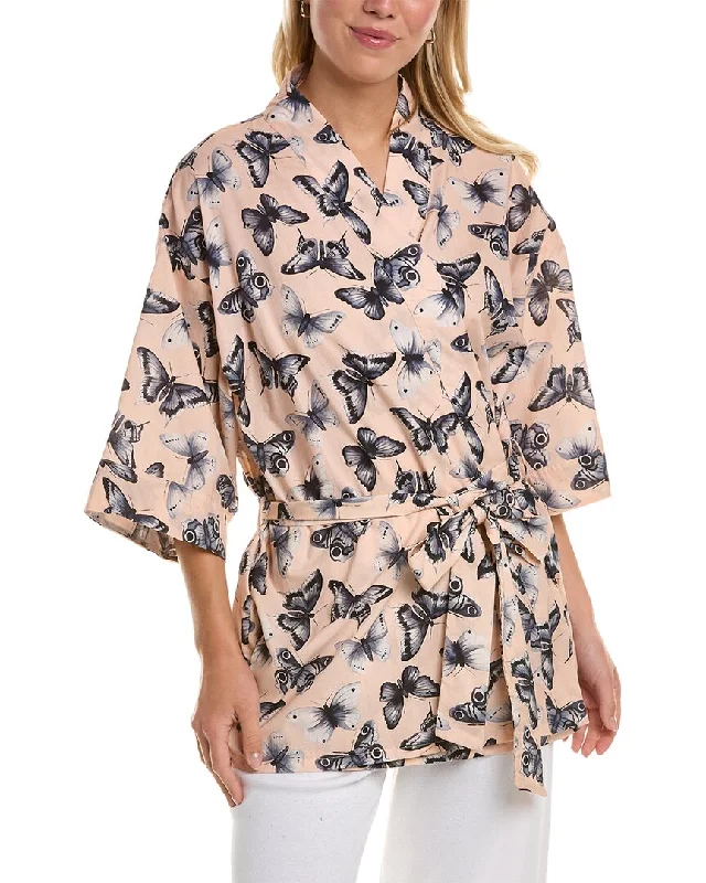 Cozy women's pajamas with fabric blend-Andine Valentina Kimono