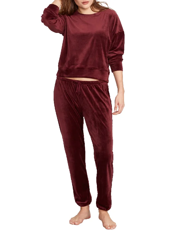 Women's pajamas with a soft touch-Bare Women's The Cozy Velour Lounge Set