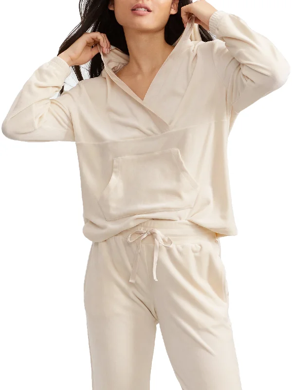 Women's pajamas set with elastic waistband-Bare Women's The Velour Hoodie