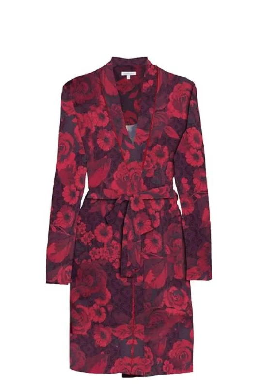 Women's pajamas with comfortable fit-Carrie Sleep Robe In Red