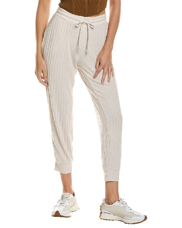 Women's pajamas set for relaxing at home-Chaser Poor Boy Rib Cuffed Jogger Pant