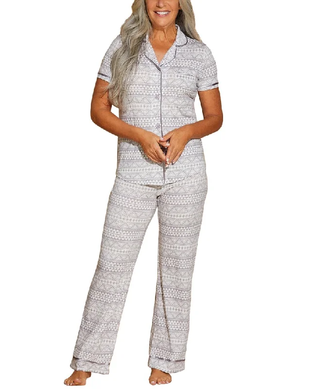 Soft cotton women's pajamas for perfect sleep-Cosabella 2pc Bella Top & Pant Pajama Set