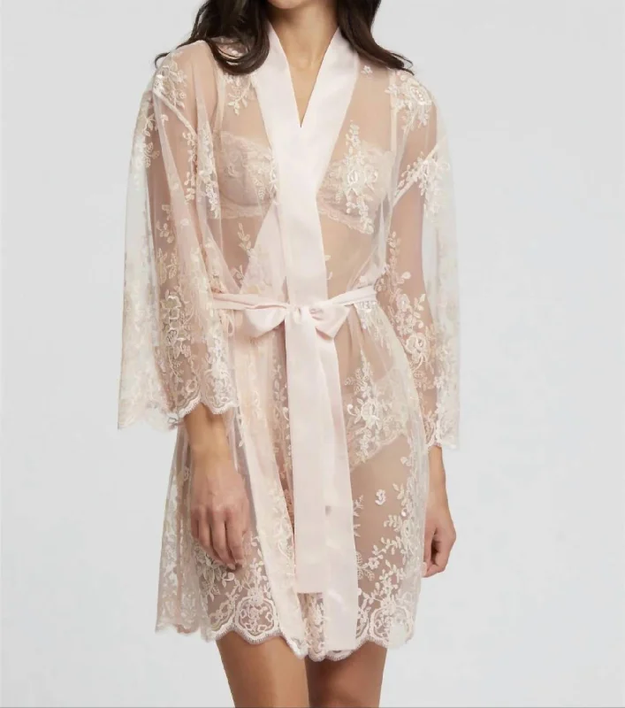 Soft women's pajamas for bedtime relaxation-Darling Cover-Up In Blush