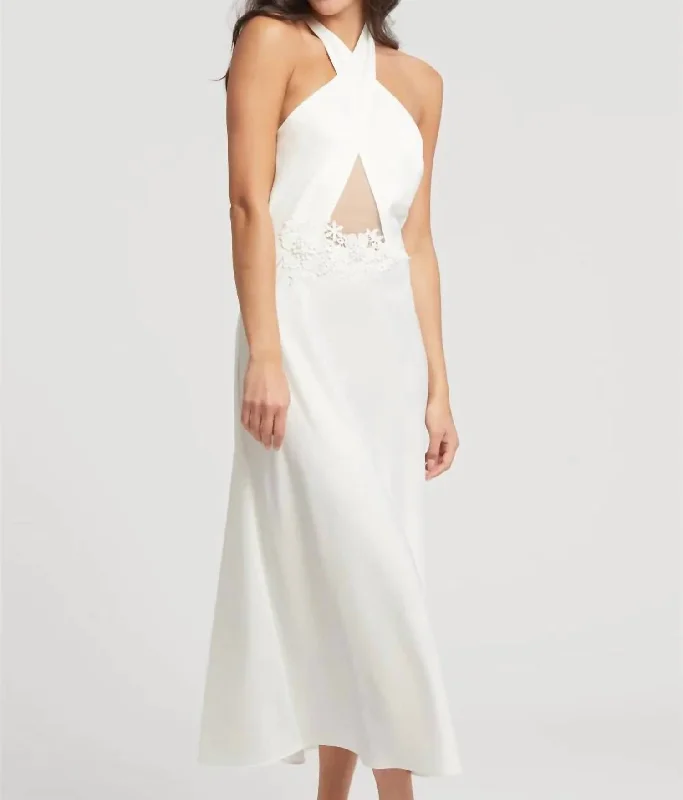 Women's pajamas set with flattering fit-Diana Gown In Ivory