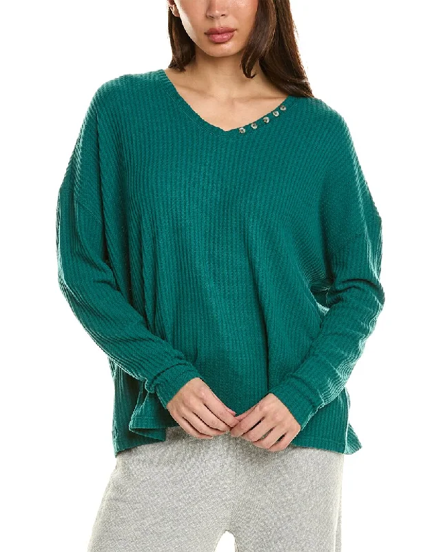 Soft women's pajamas set-Honeydew Intimates Lounge Pro Top