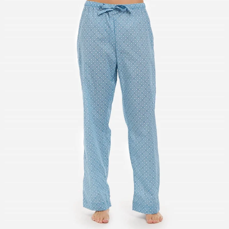 Women's pajamas with cozy, soft fabric-Ledbury Geometric Print Lounge Pant In Blue