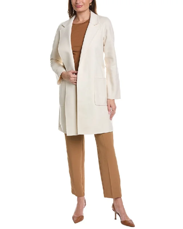Women's pajamas with playful prints-Michael Kors Collection Melton Wool Bathrobe Coat Women's pajamas with playful prints-Michael Kors Collection Melton Wool Bathrobe Coat