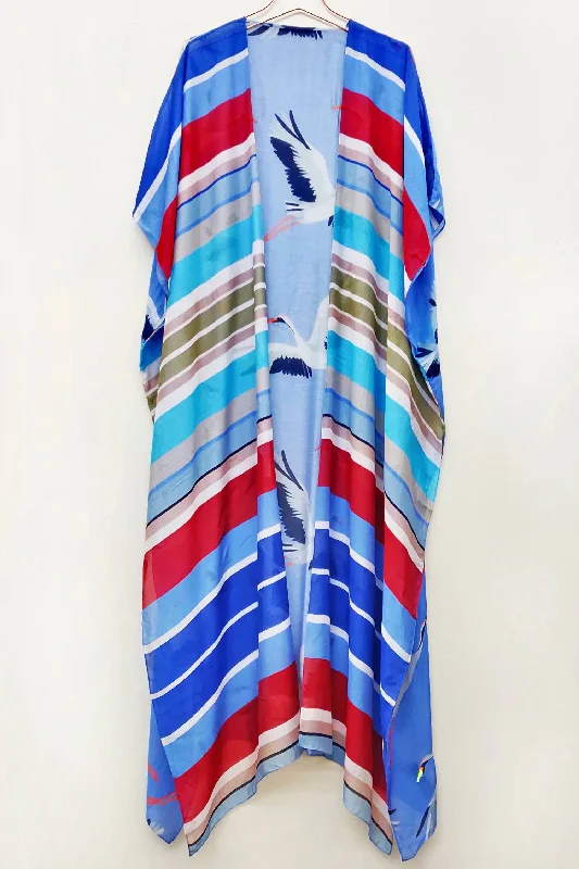 Women's pajamas with an elegant touch-Miss America Kimono In Red/blue/white