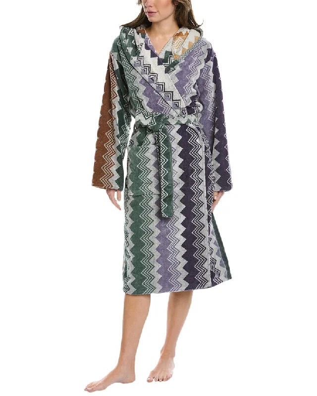 Women's pajamas with matching set for bedtime-Missoni Bennie Bathrobe