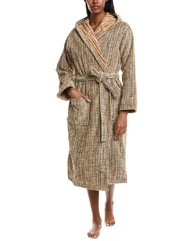 Trendy pajamas for women with cute design-Missoni Home Billy Hooded Bathrobe