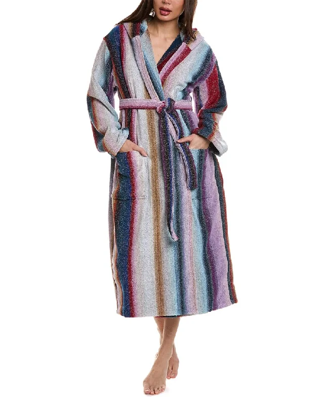 Women's pajamas for relaxing evenings-Missoni Home Clancy Hooded Bathrobe