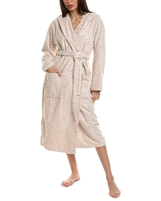 Women's pajamas with short sleeves for summer-Missoni Home Rex Hooded Bathrobe