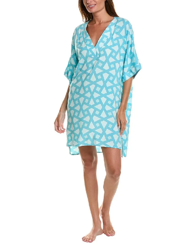 Women's pajamas with cool cotton fabric-N Natori Soho Challis Sleepshirt