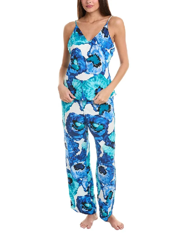 Trendy women's pajamas for sleep-Natori 2pc Poppy Pajama Set