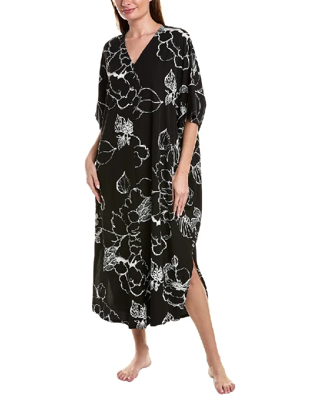 Comfortable pajamas for women with short sleeves-Natori Juliette Caftan