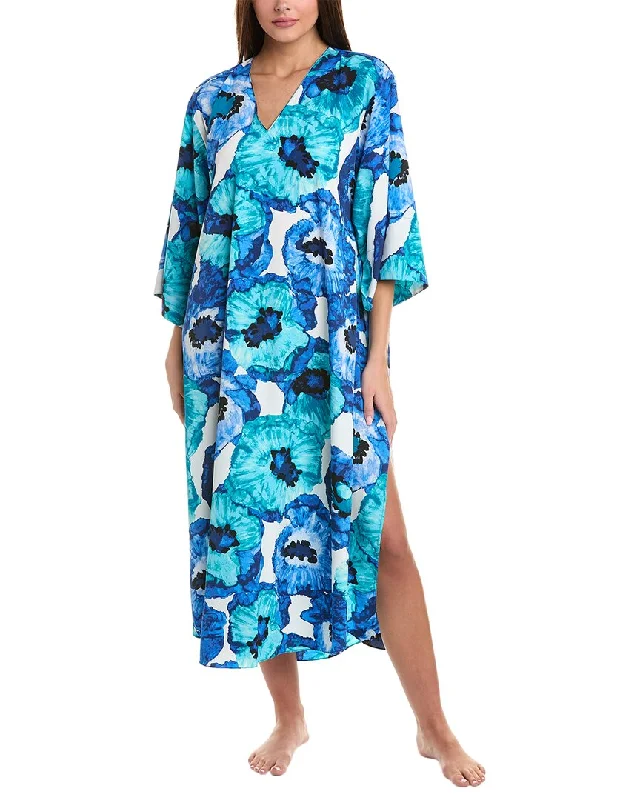 Stylish pajamas for women with comfortable fit-Natori Poppy Caftan