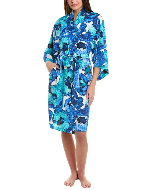 Comfortable women's pajamas for winter-Natori Poppy Robe
