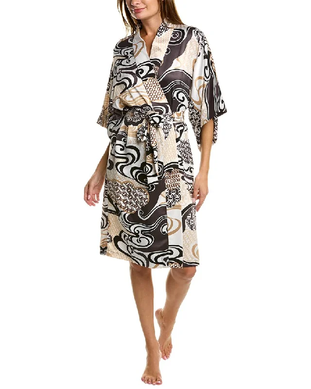 Cozy women's pajamas set for cool nights-Natori Uzu Robe