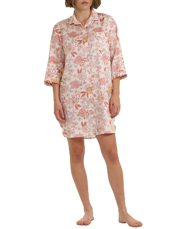 Soft women's pajamas with a relaxed fit-Papinelle Women's Karolina Cozy Woven Sleep Shirt Soft women's pajamas with a relaxed fit-Papinelle Women's Karolina Cozy Woven Sleep Shirt