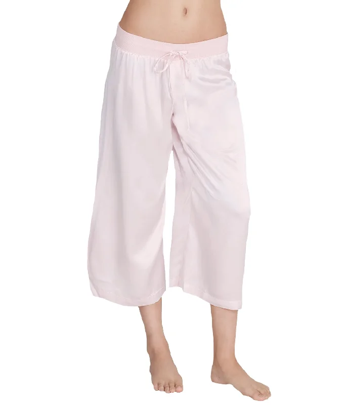 Women's pajamas with flattering fit-PJ Harlow Women's Jolie Satin Ankle Pants