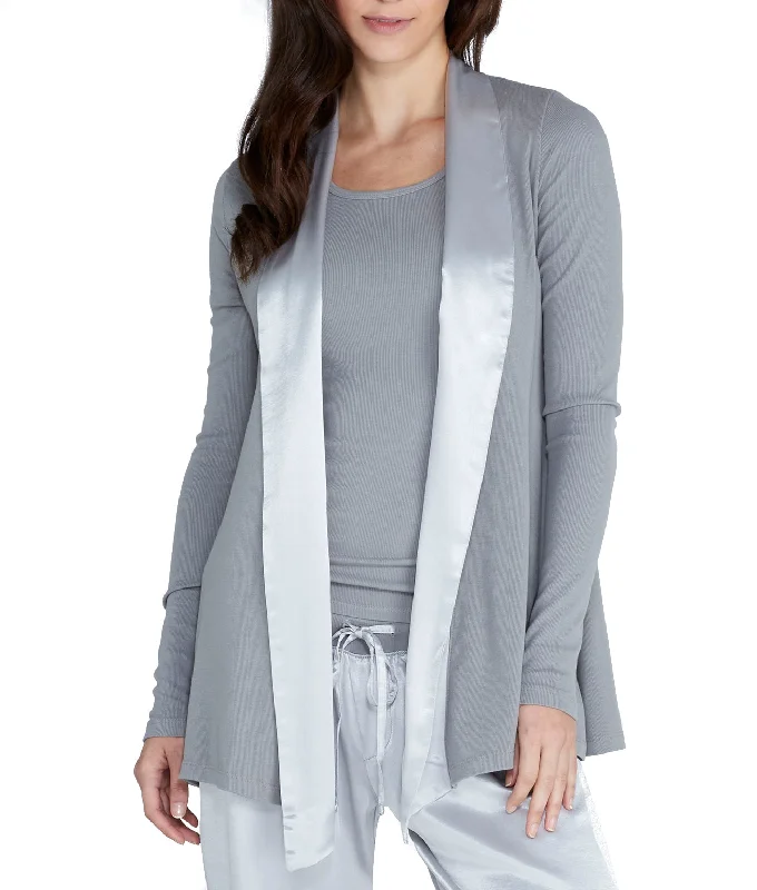Women's pajamas set with drawstring pants-PJ Harlow Women's Shelby Knit Lounge Cardigan Wrap Women's pajamas set with drawstring pants-PJ Harlow Women's Shelby Knit Lounge Cardigan Wrap
