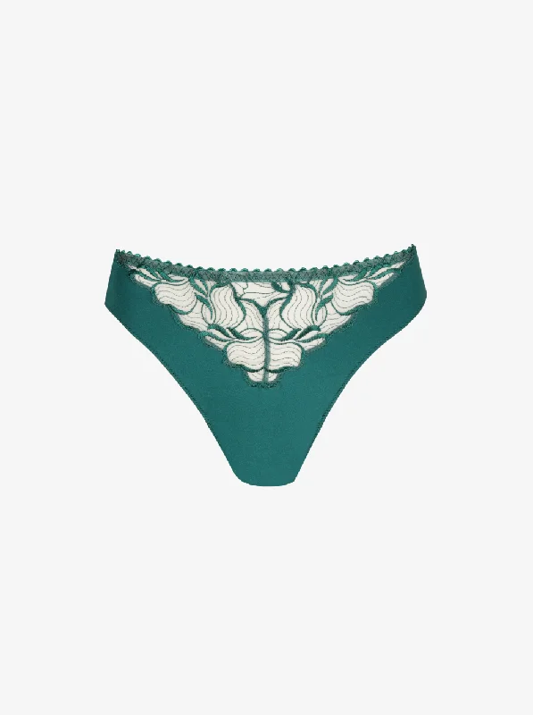Women's panties with extra tummy control-Springdale Thong - Jasper Green