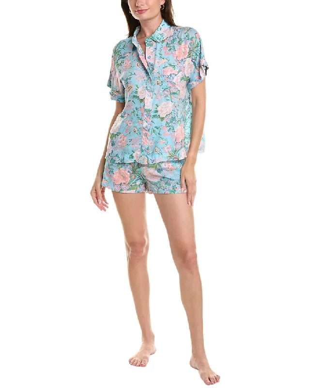 Stylish pajamas for women with design-Sanctuary 2pc Pajama Shirt & Boxer Set