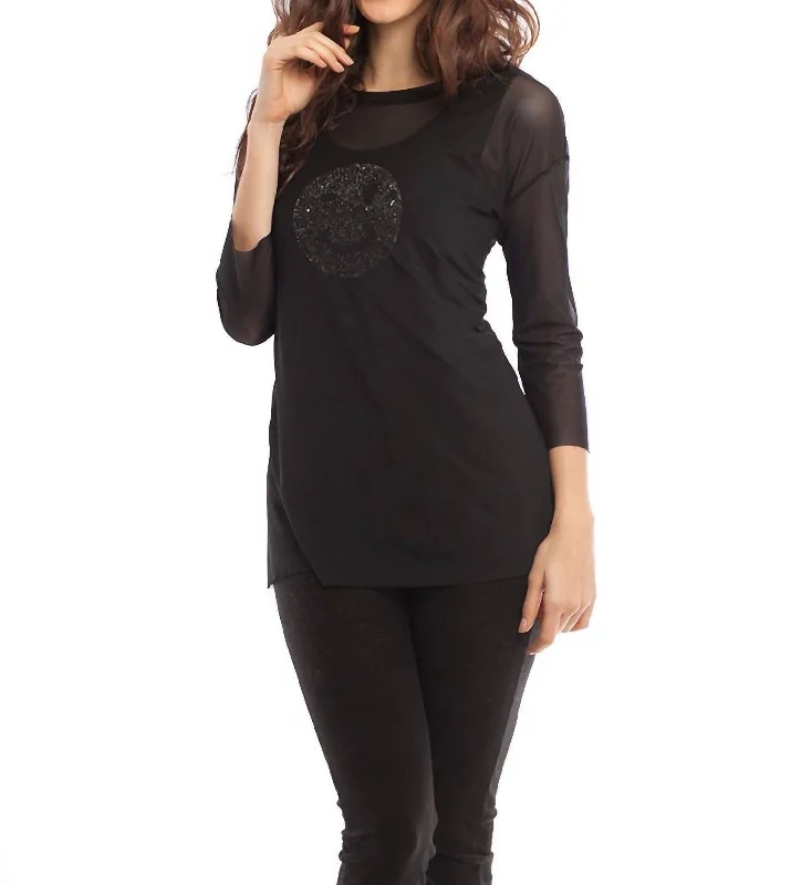 Cozy pajamas set for winter with soft texture-Seby 2-Piece Set In Black/silver