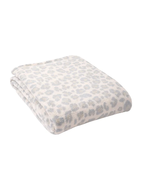 Warm women's pajamas for cold nights-Splendid Women's Leopard Plush Throw