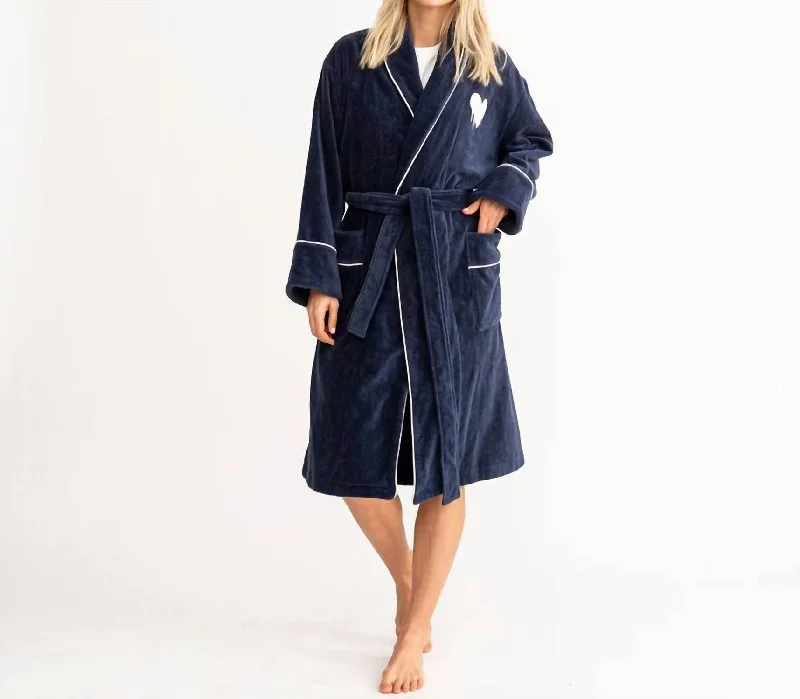 Women's pajamas for bedtime relaxation-The Funday Robe In Indigo