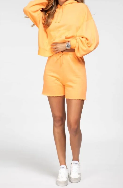 Women's pajamas with cotton material for breathability-Vintage Lounge Set In Orange Pop