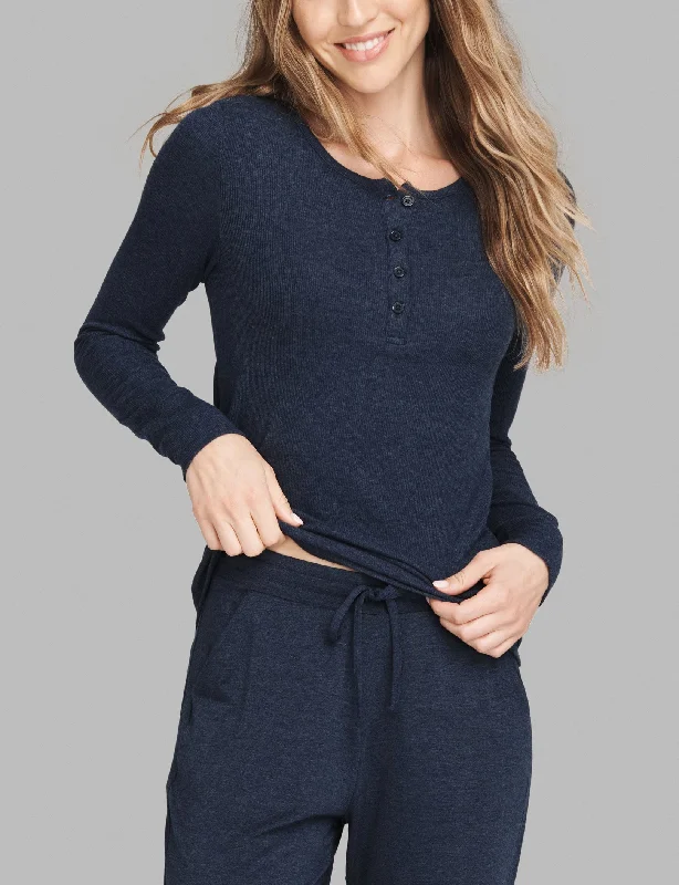 Cozy women's pajamas for winter nights-Women's Downtime Henley
